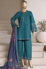 Eclair By Sada Bahar Stitched 3 Piece Emb Lawn Suit-D-265-C.GREEN