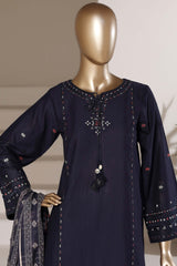 Eclair By Sada Bahar Stitched 3 Piece Emb Lawn Suit-D-266-BLUE