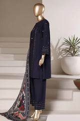 Eclair By Sada Bahar Stitched 3 Piece Emb Lawn Suit-D-266-BLUE
