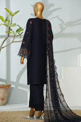 Bin Saeed Stitched 3 Piece Luxury Emb Lawn Suit-D-2712 BLUE