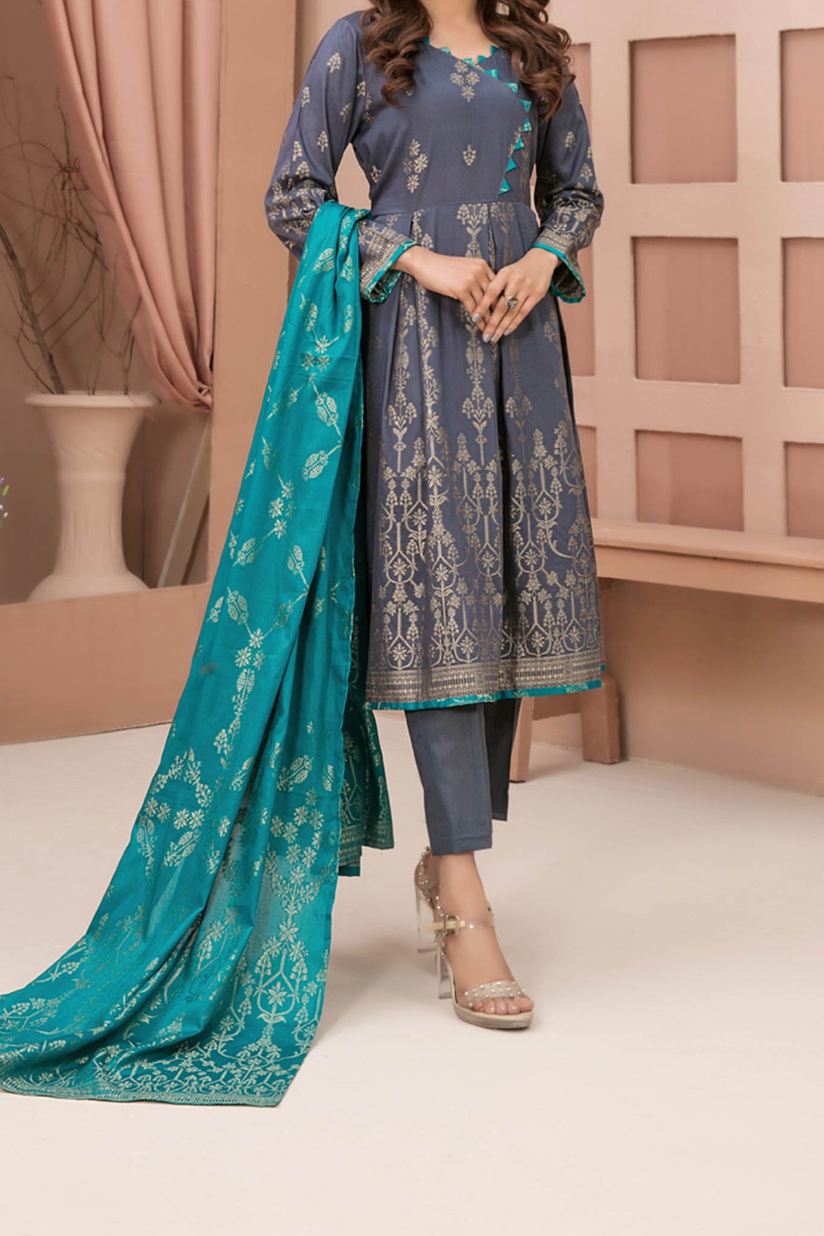 Jana By Tawakkal Unstitched 3 Piece Broshia Banarsi Lawn Collection'2024-D-2732