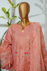 Bin Saeed Stitched 3 Piece Luxury Emb Lawn Suit- D-2757 PINK