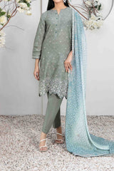 Tanzil By Tawakkal Stitched 3 Piece Emb Broshia Banarsi Lawn Collection'2024-D-2759