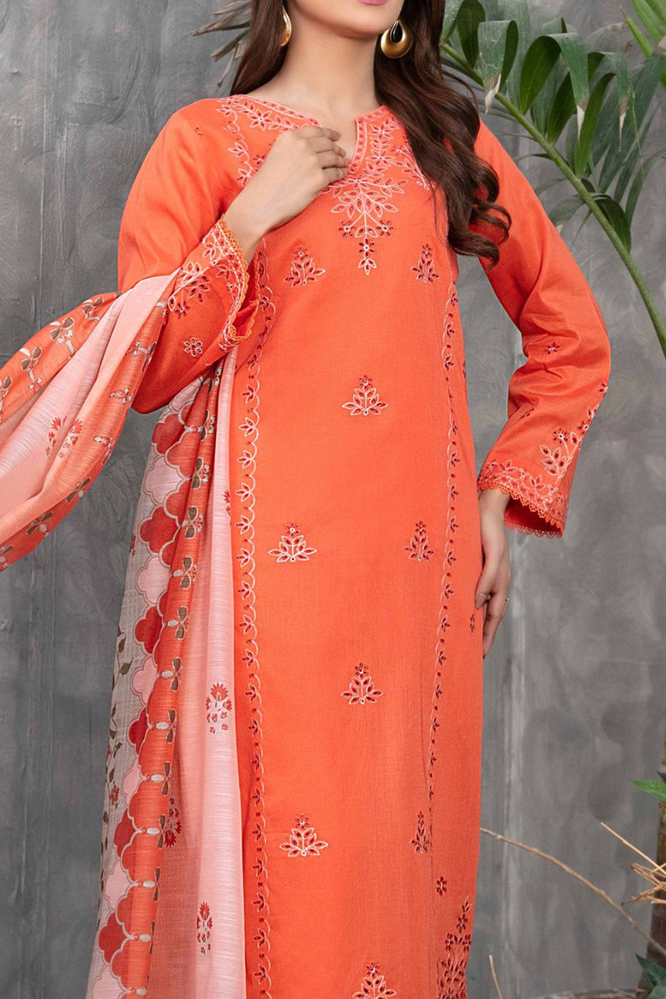 Aarah By Tawakkal Stitched 3 Piece Fancy Emb Lawn Collection'2024-D-2825