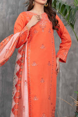 Aarah By Tawakkal Stitched 3 Piece Fancy Emb Lawn Collection'2024-D-2825