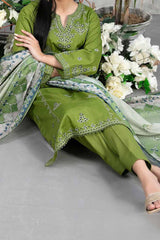 Aarah By Tawakkal Stitched 3 Piece Fancy Emb Lawn Collection'2024-D-2827