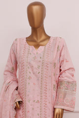 Bin Saeed Stitched 3 Piece Luxury Emb Lawn Vol-06 Suit-D-2846-Pink