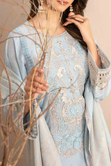 Elzeena By Tawakkal Stitched 3 Piece Emb Solid Lawn Collection'2024-D-2866