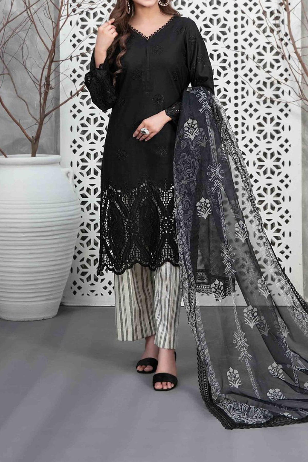 Rayleah By Tawakkal Unstitched 3 Piece Emb Schiffli Lawn Collection'2024-D-2925