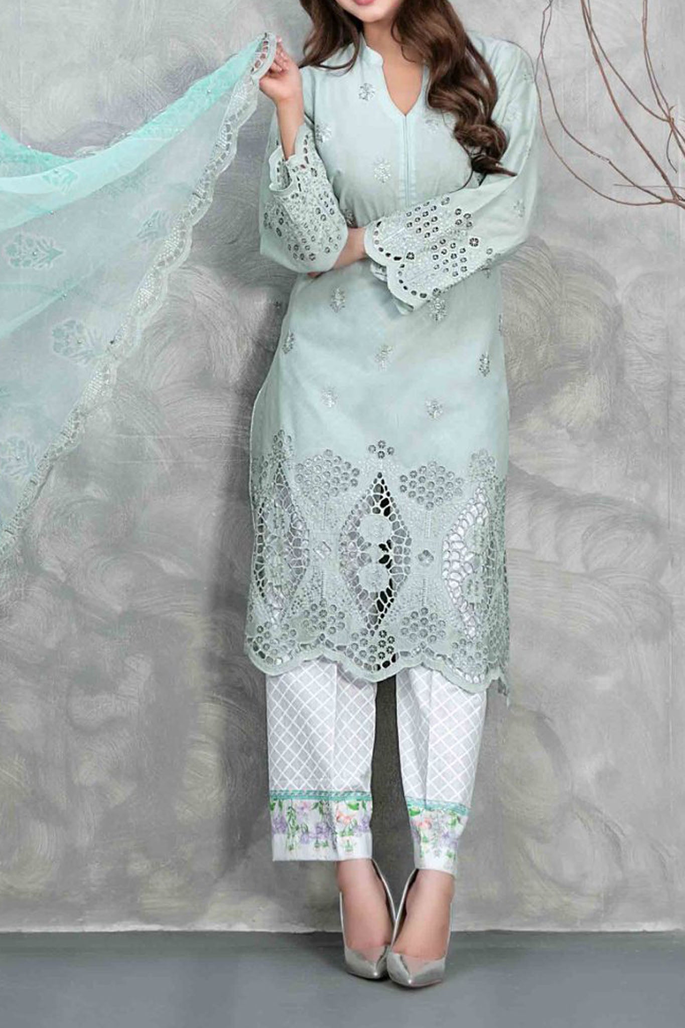 Rayleah By Tawakkal Unstitched 3 Piece Emb Schiffli Lawn Collection'2024-D-2929