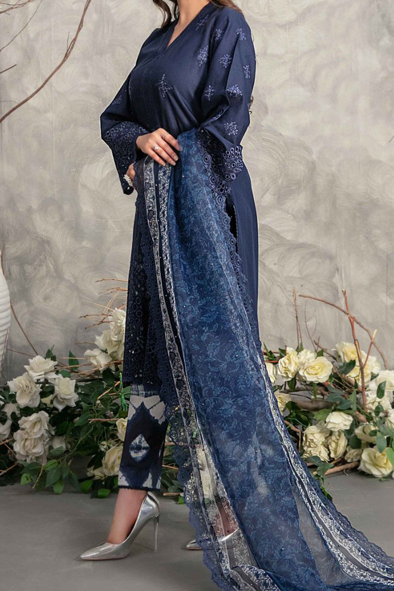 Lazinah By Tawakkal Unstitched 3 Piece Emb Lawn Collection'2024-D-2930