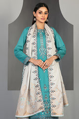Efza By Tawakkal Unstitched 3 Piece Fancy Emb Lawn Suit-D-2973