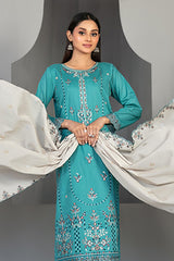 Efza By Tawakkal Unstitched 3 Piece Fancy Emb Lawn Suit-D-2973