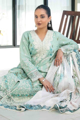 Zevira By Tawakkal Semi Stitched 3 Piece Emb Fancy Lawn Collection-D-3249