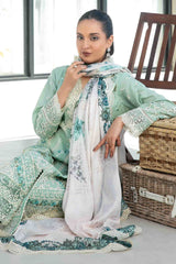 Zevira By Tawakkal Semi Stitched 3 Piece Emb Fancy Lawn Collection-D-3249