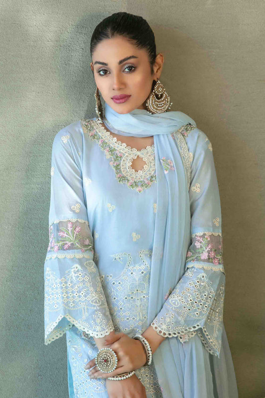 Zevira By Tawakkal Semi Stitched 3 Piece Emb Fancy Lawn Collection-D-3253