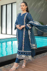 Zevira By Tawakkal Semi Stitched 3 Piece Emb Fancy Lawn Collection-D-3255