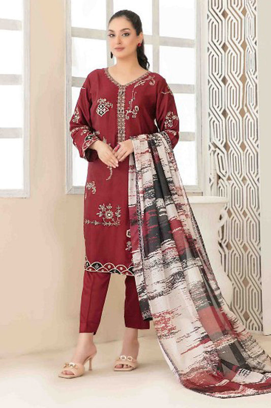 Araceli By Tawakkal Stitched 3 Piece Fancy Emb Belgian Viscose Collection'2024-D-3709