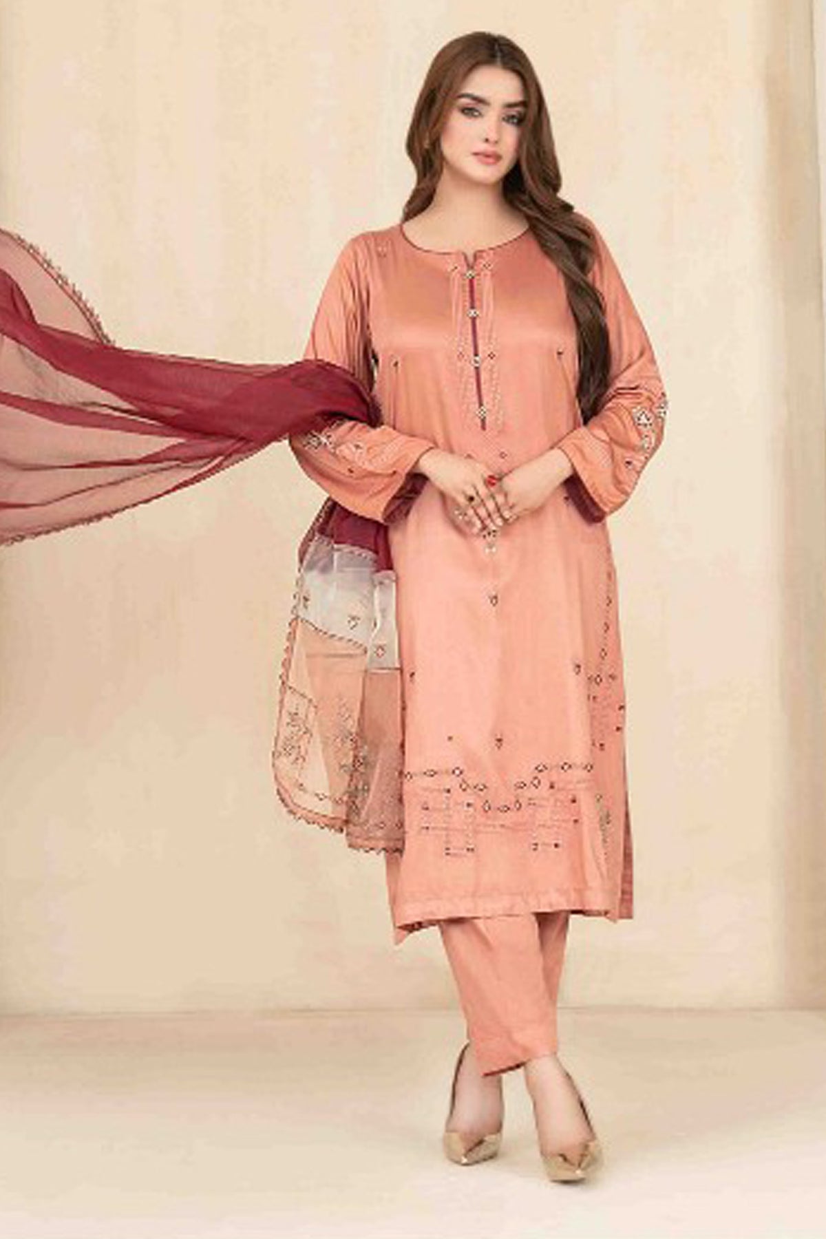 Araceli By Tawakkal Stitched 3 Piece Fancy Emb Belgian Viscose Collection'2024-D-3710