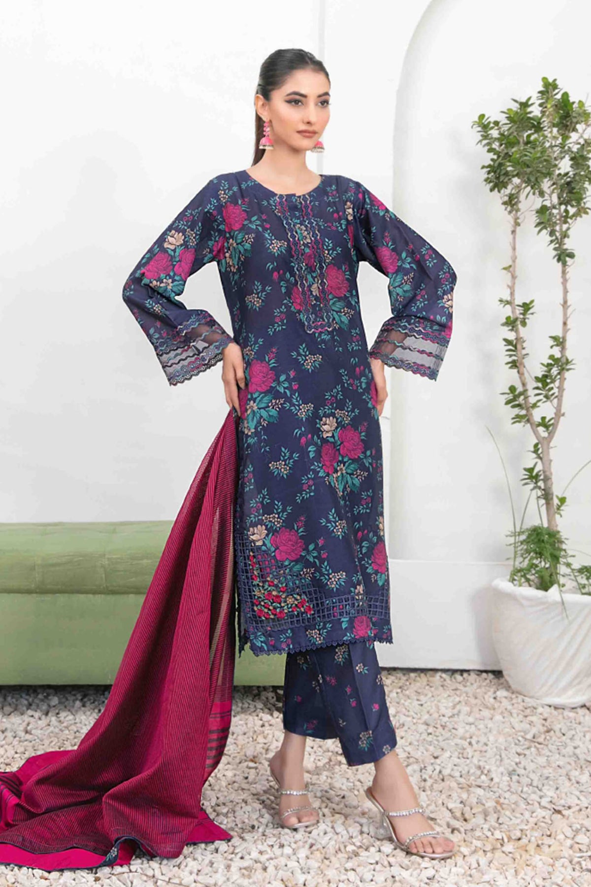 Analina By Tawakkal Stitched 3 Piece Emb Swiss Lawn Collection-D-3842