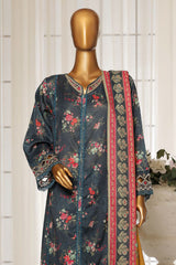 Sada Bahar Stitched 3 Piece Festive Emb Lawn Vol-01 Collection'2025-D-3989-Navy Blue