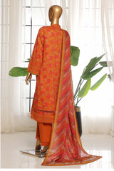 Rania By Sada Bahar Stitched 3 Piece Emb Lawn Vol-02 Collection-D-3993-Rust