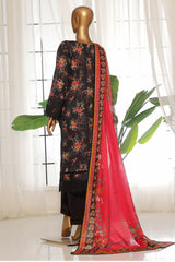 Rania By Sada Bahar Stitched 3 Piece Emb Lawn Vol-02 Collection-D-3995-Black