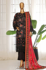 Rania By Sada Bahar Stitched 3 Piece Emb Lawn Vol-02 Collection-D-3995-Black