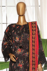 Rania By Sada Bahar Stitched 3 Piece Emb Lawn Vol-02 Collection-D-3995-Black