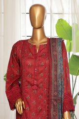 Rania By Sada Bahar Stitched 3 Piece Emb Lawn Vol-02 Collection-D-4087-Maroon