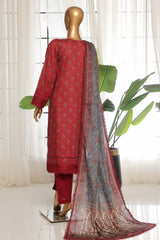 Rania By Sada Bahar Stitched 3 Piece Emb Lawn Vol-02 Collection-D-4087-Maroon