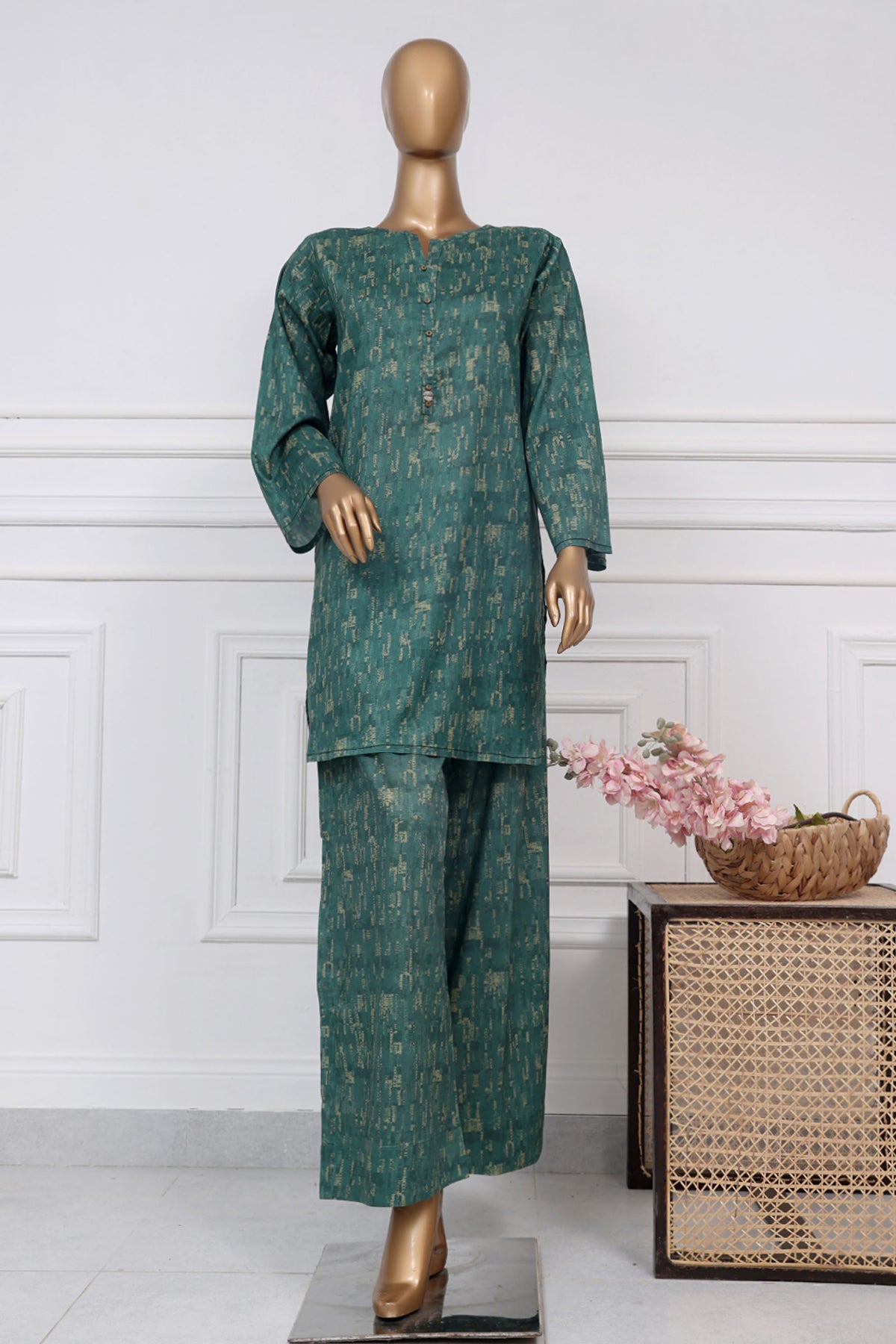 Sada Bahar Stitched Daily Wear Co Ords Collection-D-4941-Green