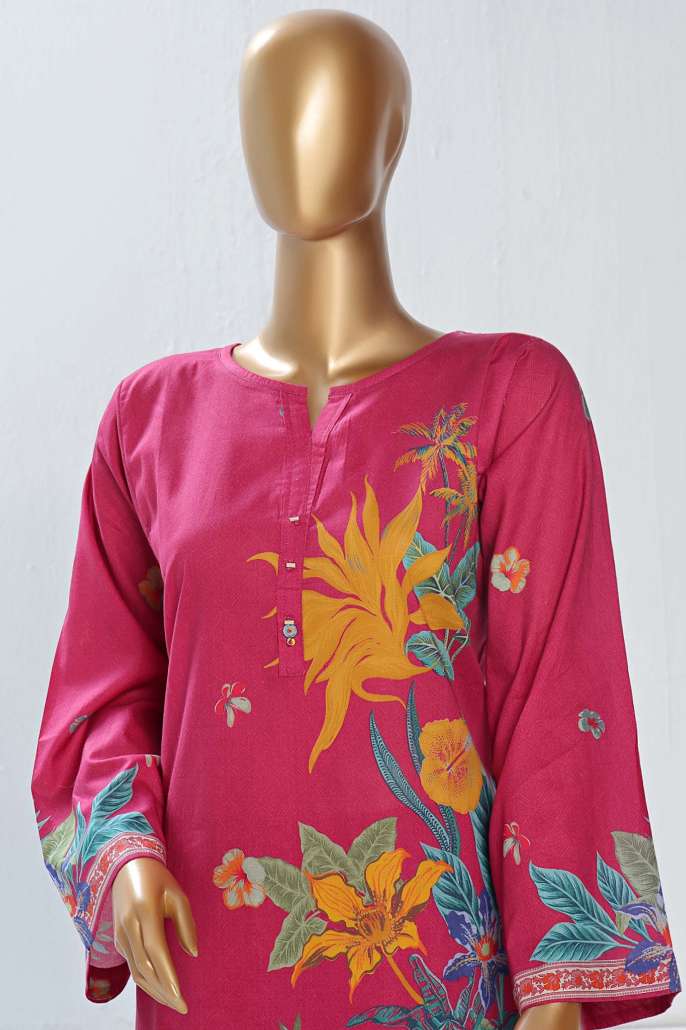 Sada Bahar Stitched 2 Piece Mid Summer Co Ords Lawn Collection'2024-D-5043-Magenta