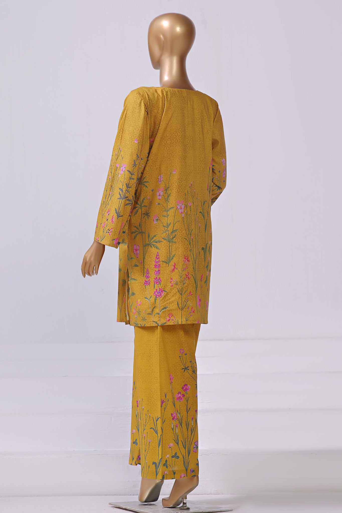 Sada Bahar Stitched 2 Piece Mid Summer Co Ords Lawn Collection'2024-D-5053-Mustard