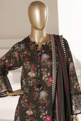 Malika By Sada Bahar Stitched 3 Piece Emb Lawn With Shalwar Suit-D-5079-K.GREEN