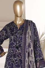 Malika By Sada Bahar Stitched 3 Piece Emb Lawn With Shalwar Suit-D-5091-BLUE