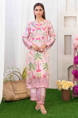 Damask By Tawakkal Stitched 2 Piece Digital Print Silk Collection-D-5203-Pink