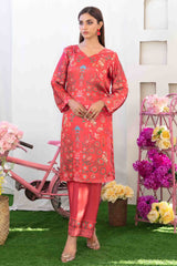 Damask By Tawakkal Stitched 2 Piece Digital Print Silk Collection-D-5205-Red