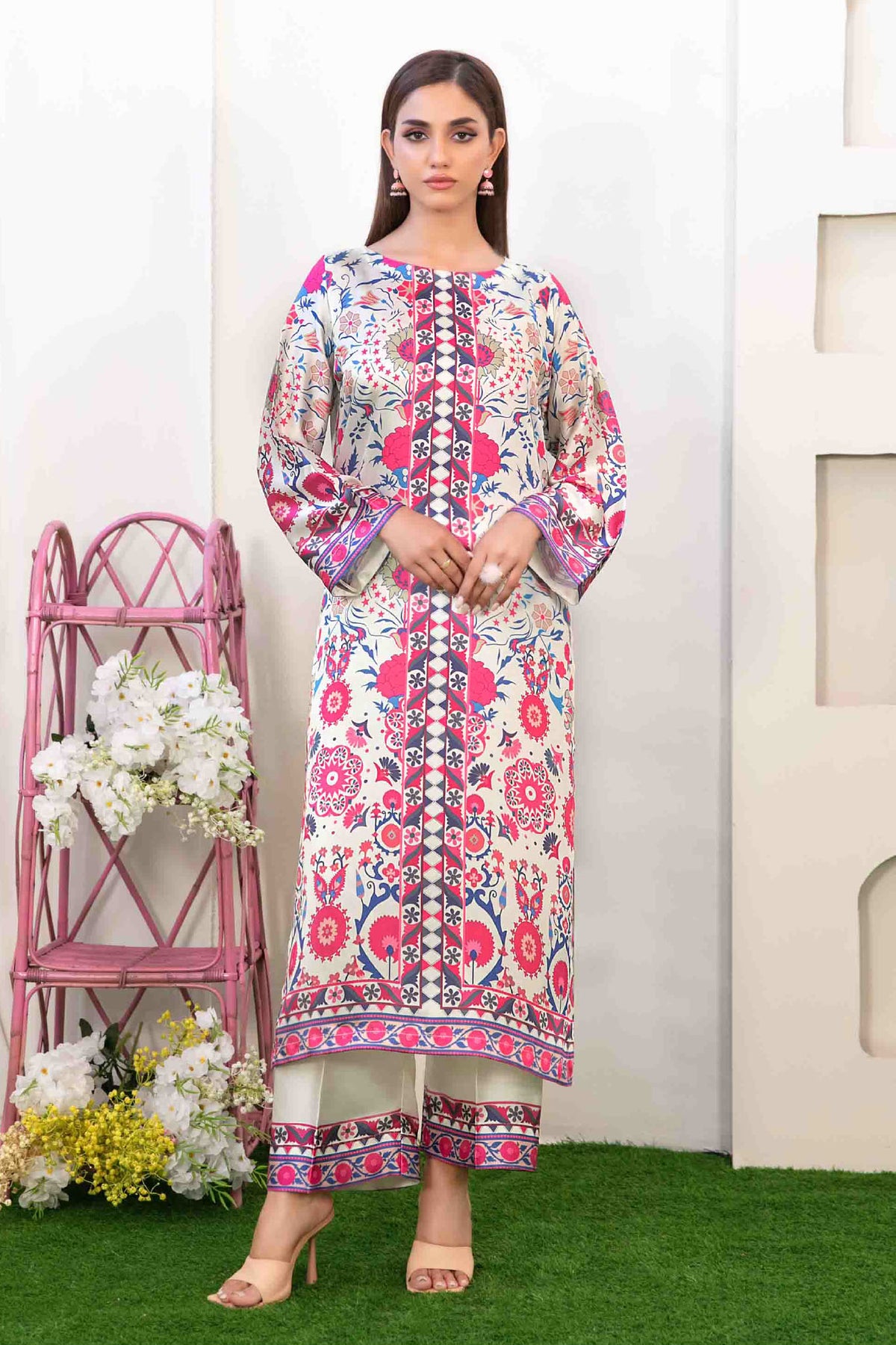 Damask By Tawakkal Stitched 2 Piece Digital Print Silk Collection-D-5207-Multi