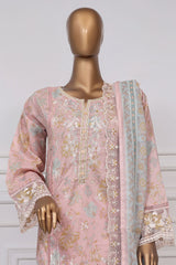 Signature By Sada Bahar Stitched 3 Piece Festive Emb Lawn Collection'2025-D-5208-Pink