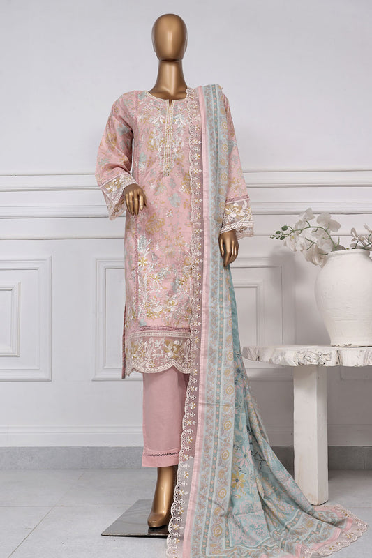 Signature By Sada Bahar Stitched 3 Piece Festive Emb Lawn Collection'2025-D-5208-Pink