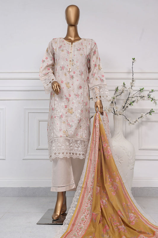 Signature By Sada Bahar Stitched 3 Piece Festive Emb Lawn Collection'2025-D-5282-Light Pink