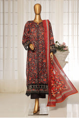 Sada Bahar Stitched 3 Piece Festive Emb Lawn Vol-01 Collection'2025-D-6123-Black