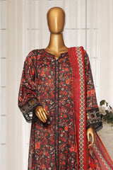 Sada Bahar Stitched 3 Piece Festive Emb Lawn Vol-01 Collection'2025-D-6123-Black