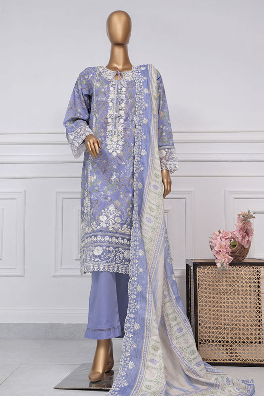 Signature By Sada Bahar Stitched 3 Piece Festive Emb Lawn Collection'2025-D-6125-Light Purple