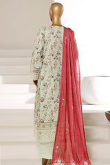Sada Bahar Stitched 3 Piece Festive Emb Lawn With Fancy Dupatta Vol-01 Suit-D-642 GREEN