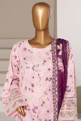 Sada Bahar Stitched 3 Piece Festive Emb Lawn With Fancy Dupatta Vol-01 Suit-D-645 PINK