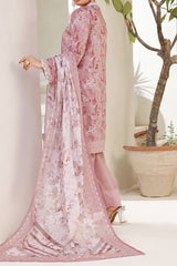 Aizal Stitched 3 Piece Printed Lawn Collection'2025-A-P-657-T PINK