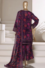 Malika By Sada Bahar Stitched 3 Piece Festive Lawn Vol-01 Suit-D-68-PURPLE