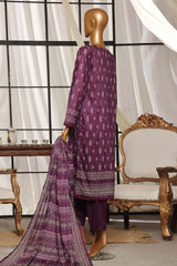 Sada Bahar Stitched 3 Piece Printed Lawn Vol-04 Collection'2024-D-709-Purple